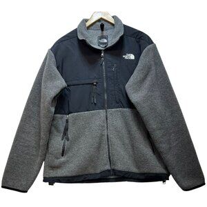 The North Face Men's Denali Fleece Full Zip Jacket Long Sleeve Size M Gray Black